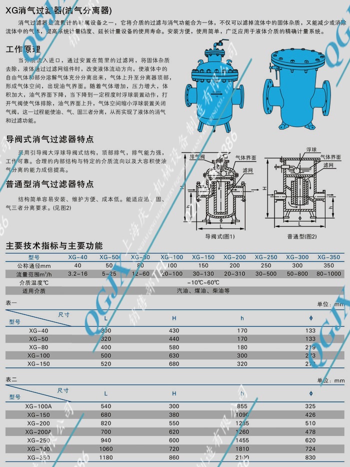 消气过滤器