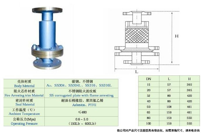 砾石阻火器